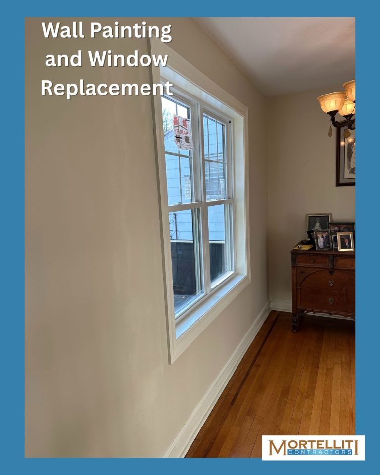 Wall painting and window replacement